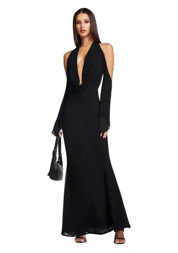 I.AM.GIA Rosanna Maxi Dress in Black Size 8