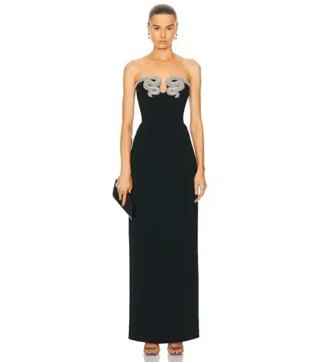 Rachel Gilbert Lukas Gown Black Size 1/Au 8 