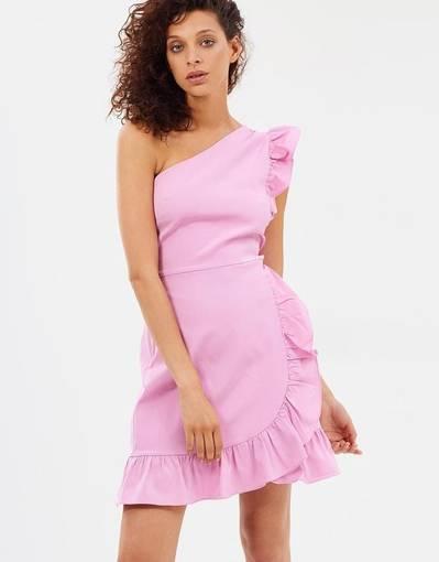 J Crew One Shoulder Ruffle Dress