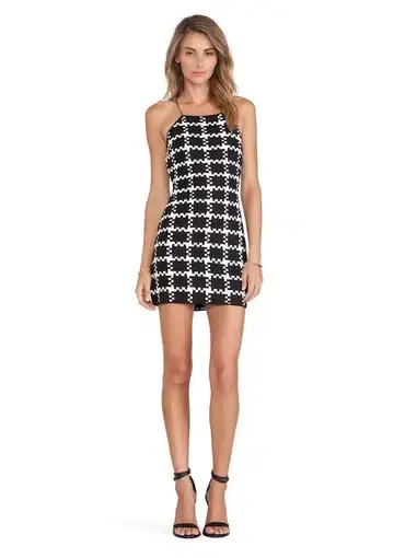 Shakuhachi Check Weave Mini Dress Print Size 6