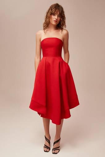 C/MEO Collective Making Waves Dress Red Size XXS