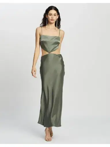Bec & Bridge Alegra Midi Dress Green Size AU 6