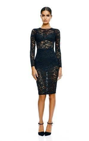 MISHA COLLECTION Camilla Lace Dress black size 8