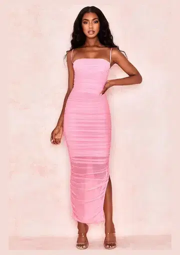 House of CB Fornarina Organza Mesh Bodycon Maxi Dress in Pink
Size 6