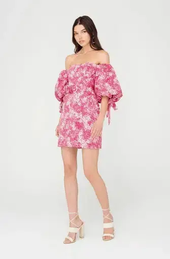 Sheike Ditsy Floral Dress Pink Size 8
