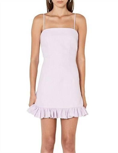 By Johnny April Frill Mini Dress Lilac size 8