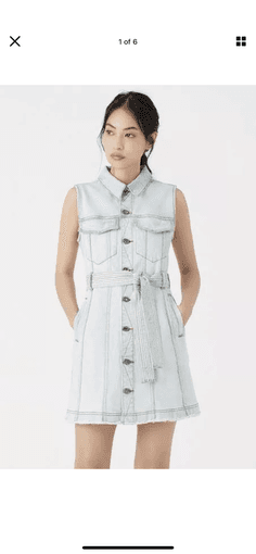 Aje Mimosa Alek Denim dress