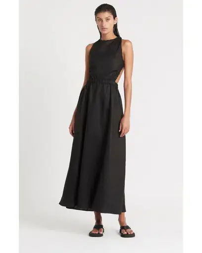 Sir the Label Alena Midi-Maxi Dress Black Size 1 / AU 8