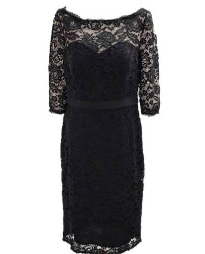 JJ'S  Sheath black lace cocktail dress size 12