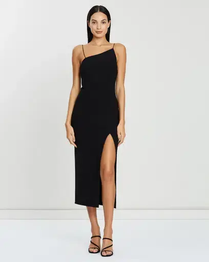 Bec & Bridge Dominique Asymmetrical Dress Black Size AU 8