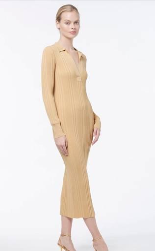 Manning Cartel  Long Sleeve Knit Midi Dress Yellow Size 4