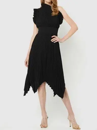 Mossman The Lady Like Midi Dress Black Size 6
