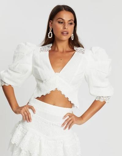 Mossman Havana Nights Top White Size 6