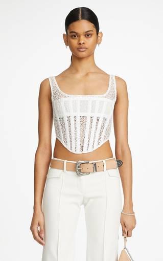 Dion Lee Corded Lace Corset Top White Size 10 