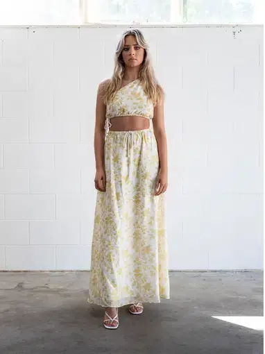 Sir The Label Clementine Set Midi Yellow Floral Print | AU 6