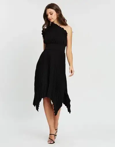 Mossman Lady Like Midi Dress Black Size 6