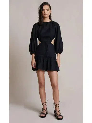 Bec & Bridge Arlington Mini Dress in Black Size AU 6