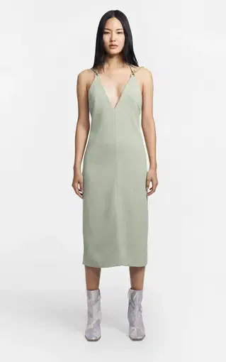 Dion Lee Macrame Slip Dress Green Size 8