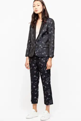 Zadig & Voltaire Blazer Victor Jac Tattoo Print Size 8