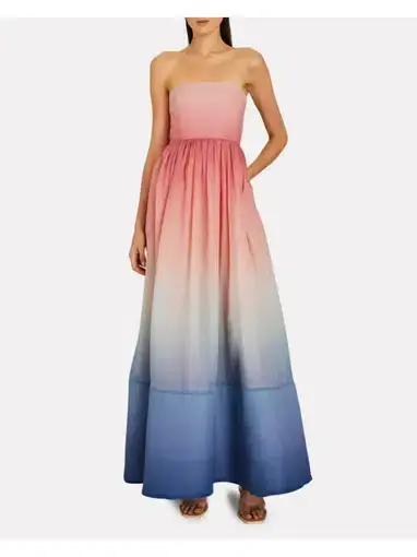 Zimmermann Postcard Strapless Midi Dress Ombre Dawn Size 1 / AU 10