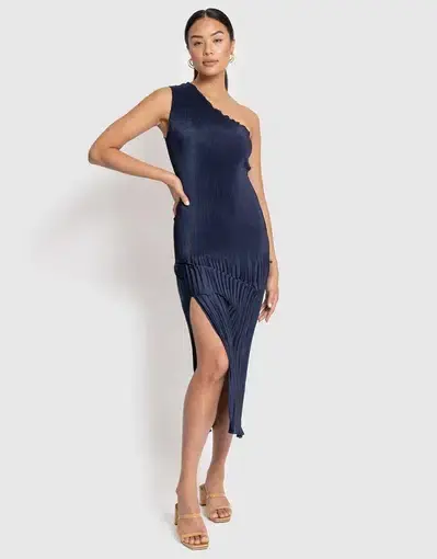 L’Idee Soirée One Shoulder Gown Navy Size 10 