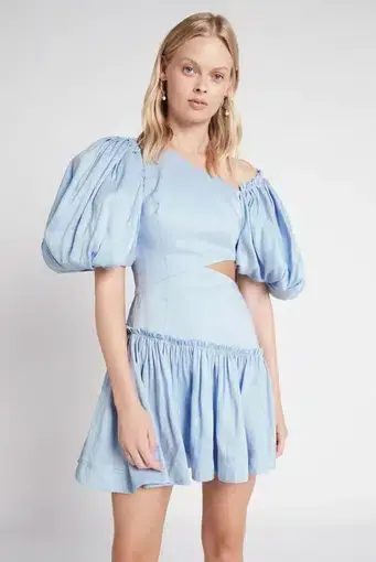 Aje Chateau Mini Dress in Sky Blue