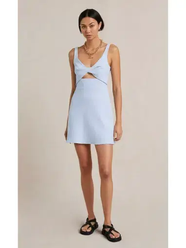 Bec & Bridge Phoebe Mini Dress Blue Size AU 6