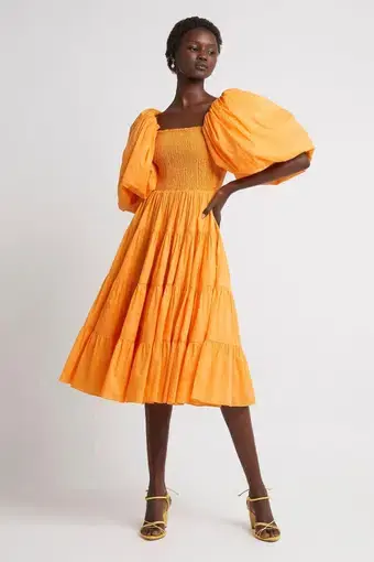 AJE Cherished Midi Dress Orange Size 6