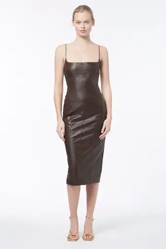 Manning Cartell Alter Egos Backless Dress Chocolate Brown Size 8