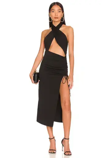 Hours Kyra Midi Dress Black Size S