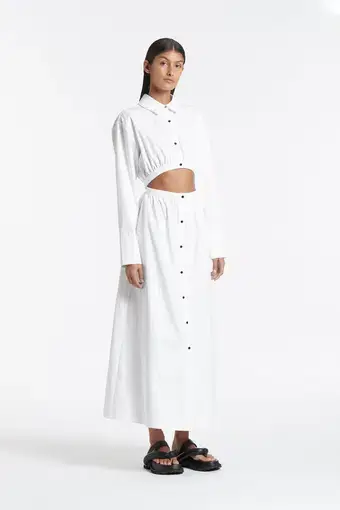 Sir the Label Ilkin Deconstructed Shirt Dress White Size 1 / Au 8