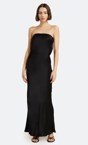 Bec & Bridge Moon Dance Strapless Dress Black Size 8