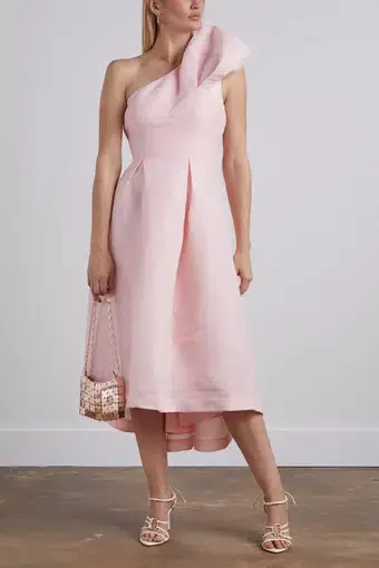 Rachel Gilbert Angus Midi Dress Pink Size AU 6