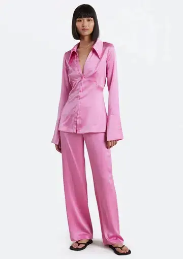 Bec & Bridge Amber Shirt Size 10 and Pants Size 8 Set in Candy Pink