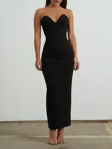 Effie Kats Luci Midi Dress Black Size S / Au 8
