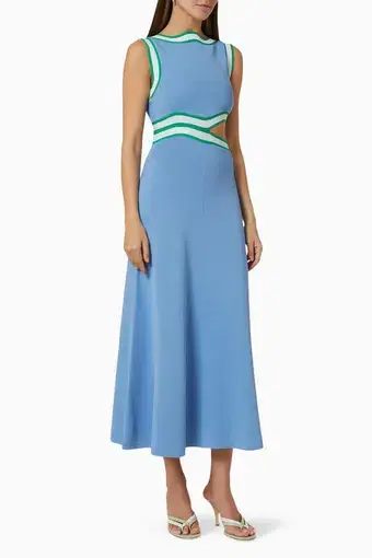 Rachel Gilbert Elias Cut Out Dress Blue Size S / Au 8