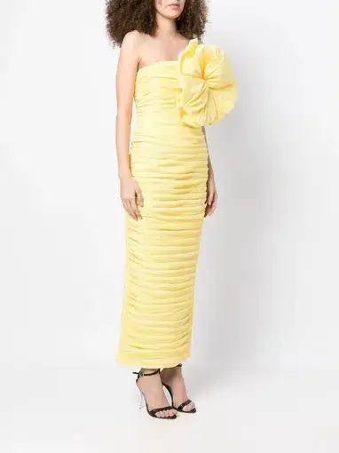 Rachel Gilbert Evana Dress Yellow Size 1/Au 8