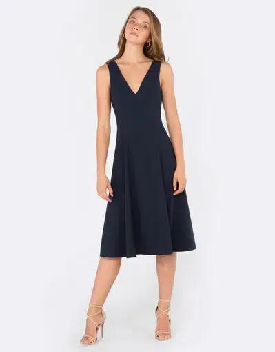 Amelius Magnet Midi Dress Navy Size 10