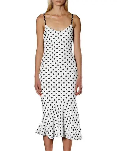 By Johnny Polka Bias Slip Dress Print Size 6