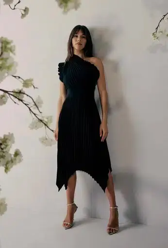 Mossman Lady Like Midi Dress Black Size 10