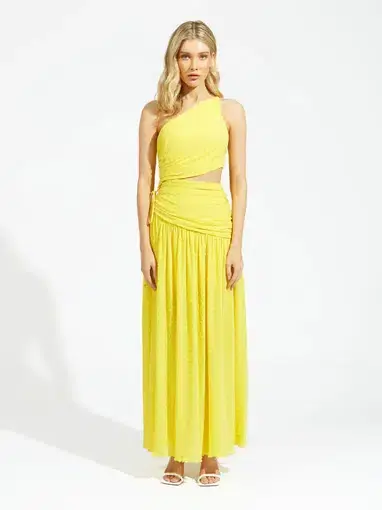 Alice McCall Lolita Midi Dress in Mango Yellow
Size 8