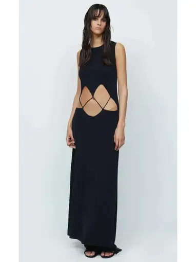 Bec & Bridge Skylar Suspend Knit Maxi Black Size AU 6