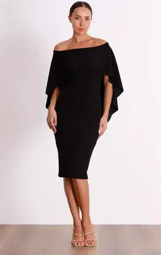 Pasduchas Composure Midi Dress Black Size AU 16