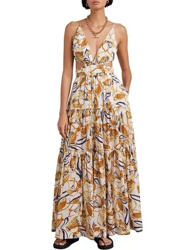 Bec & Bridge Eugenie Maxi Dress Print Size 10