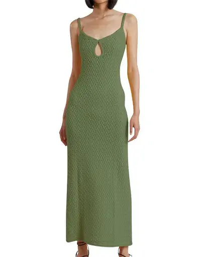 Bec & Bridge Effie Knit Key Maxi Dress Sage Green Size L / Au 12