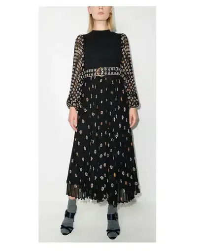 Zimmermann Sunray Long Sleeve Midi Dress Daisy Print Size 1 / Au 10