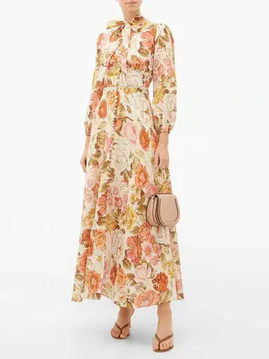 Zimmermann Bonita Floral Print Maxi Dress Size 0/AU 8
