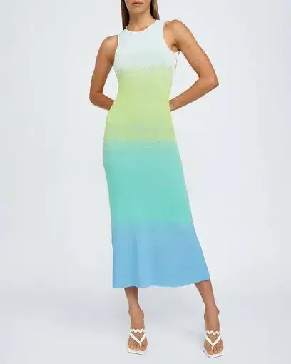 By Johnny Amina Ombré Knit Midi Dress in Blue Ombre
Size 10 / M