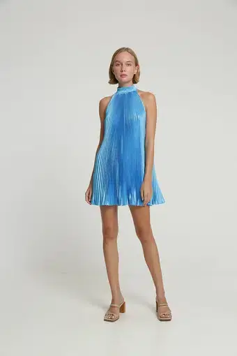 L'Idee Amour Mini Dress in Cloud Blue Size 6