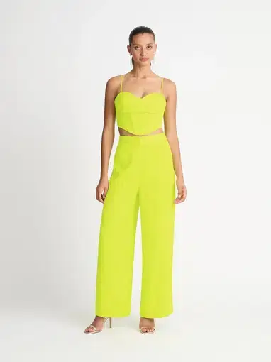 Sheike Lola Bustier Size 8 and Pant Size 10 Coord Set in Lime Green 
